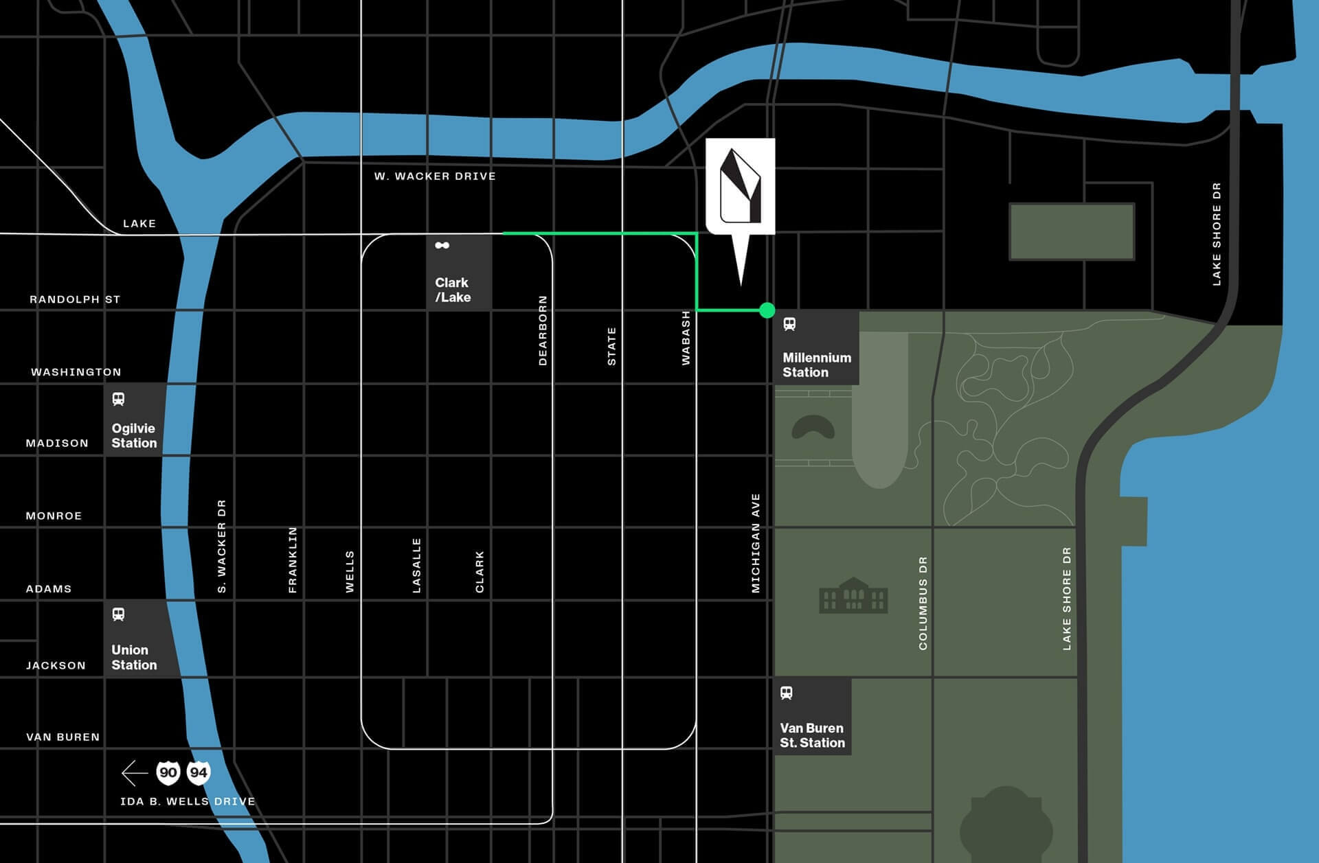 The Diamond transit map