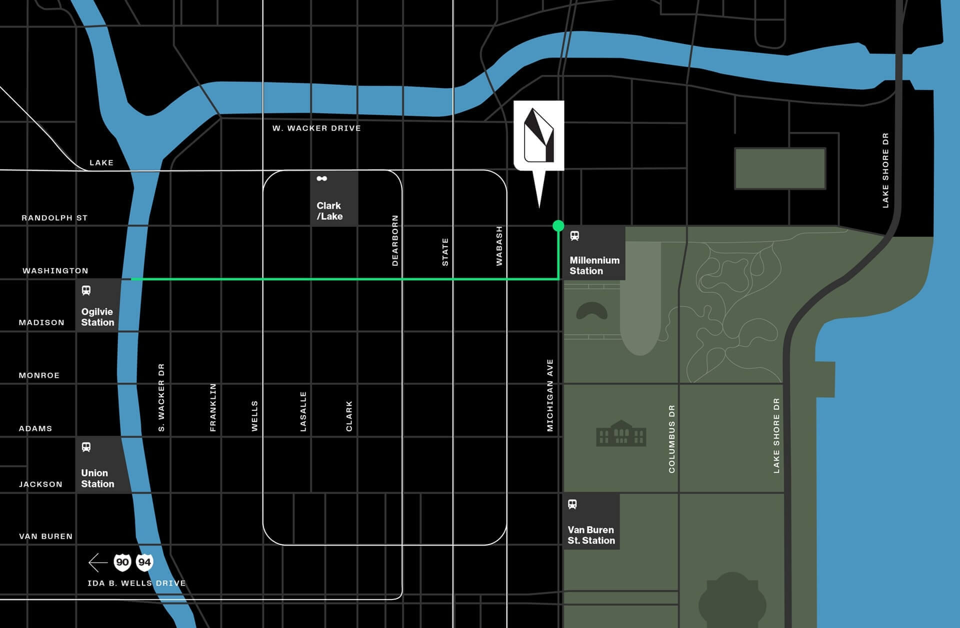 The Diamond transit map