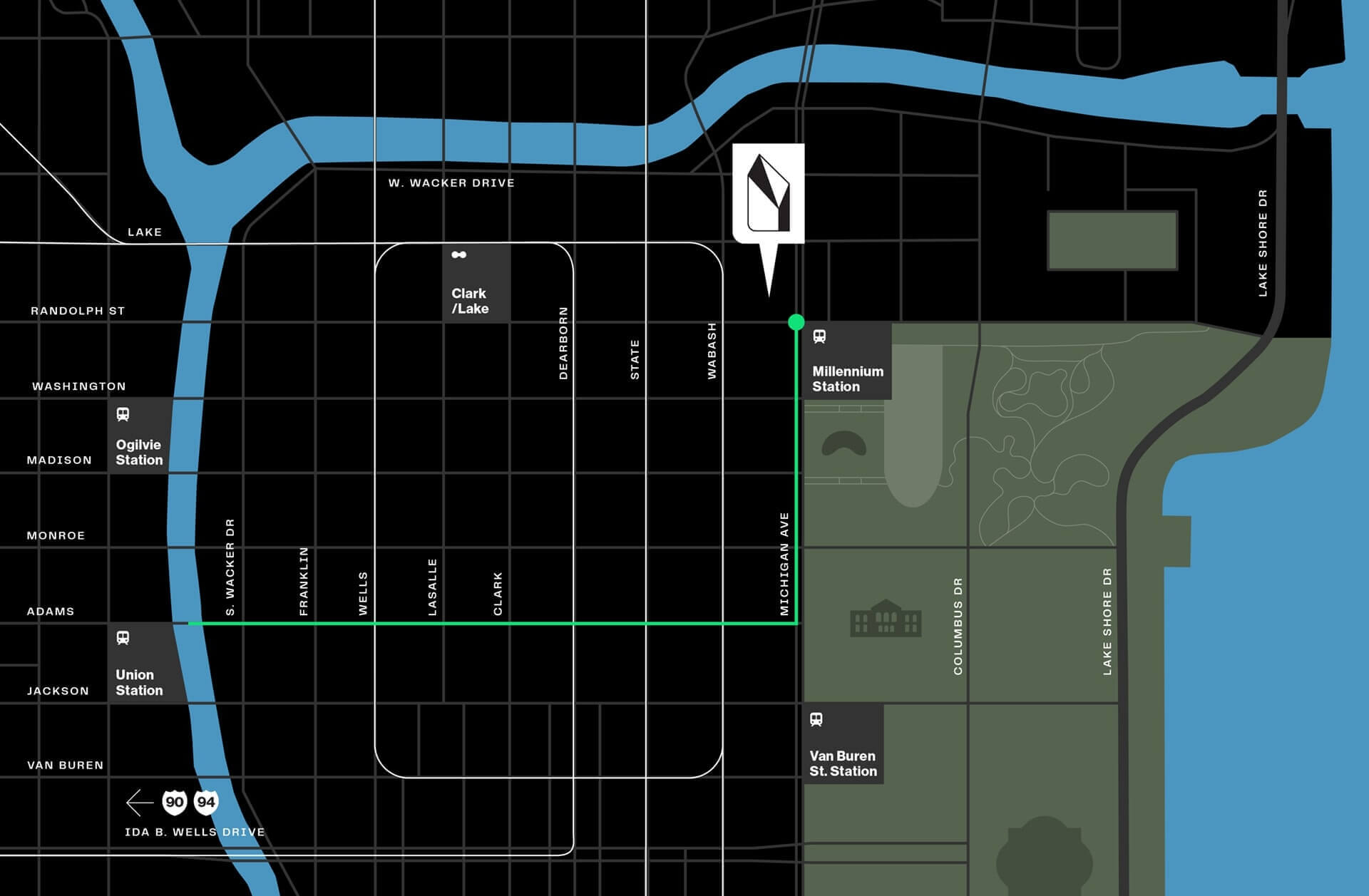 The Diamond transit map